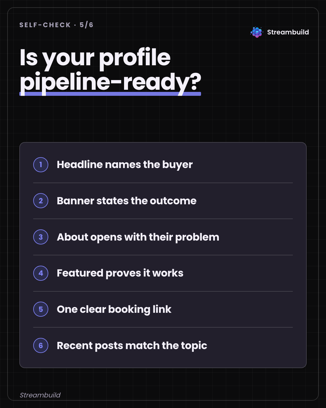 Is your profile pipeline-ready? The scorecard